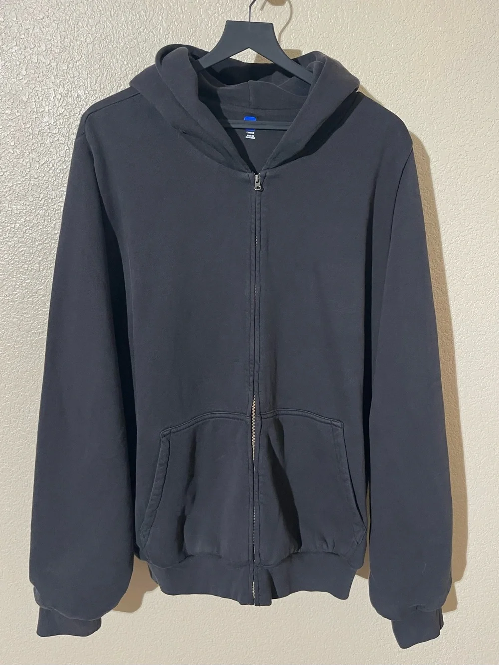Yeezy Black Zip-Up Hooded Sweatshirt